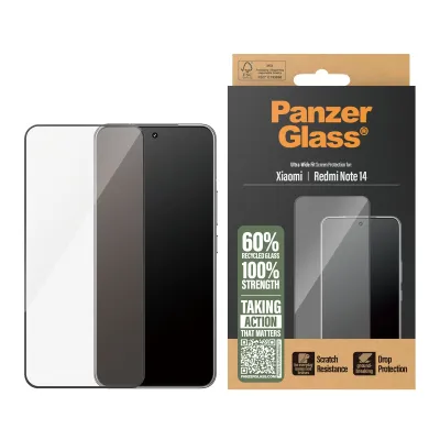 PanzerGlass - Tvrdené sklo UWF pre Xiaomi Redmi Note 14, čierna