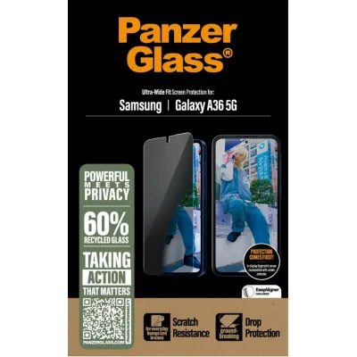 PanzerGlass - Tvrdené sklo UWF Privacy pre Samsung Galaxy A36 5G, číra