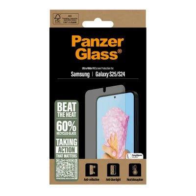 PanzerGlass - Tvrdené sklo UWF All-in-One s aplikátorom pre Samsung Galaxy S25, číra