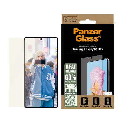 PanzerGlass - Tvrdené sklo UWF All-in-One s aplikátorom pre Samsung Galaxy S25 Ultra, číra
