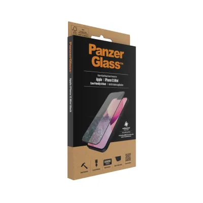 PanzerGlass - Tvrdené sklo Case Friendly AB pre iPhone 13 mini, čierna