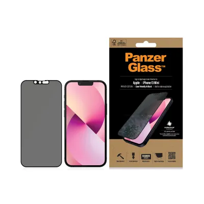 PanzerGlass - Tvrdené sklo Case Friendly Privacy AB pre iPhone 13 mini, čierna