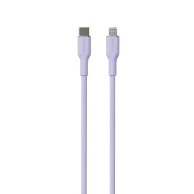 PURO - Kábel USB-C/MFI Lightning, 12 W, Soft, 1,5 m, lavender
