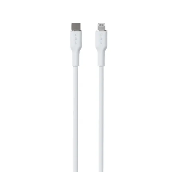 PURO - Kábel USB-C/MFI Lightning, 12 W, Soft, 1,5 m, biela