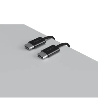 PURO - Kábel USB-C/USB-C, 60 W, Fabrik FABK4, 1,5 m, čierna