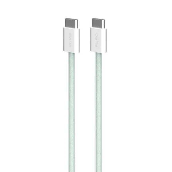 PURO - Kábel USB-C/USB-C, 60 W, Fabrik FABK4, 1,5 m, zelená