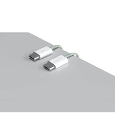 PURO - Kábel USB-C/USB-C, 60 W, Fabrik FABK4, 1,5 m, zelená