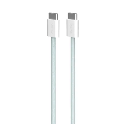 PURO - Kábel USB-C/USB-C, 60 W, Fabrik FABK4, 1,5 m, svetlá modrá