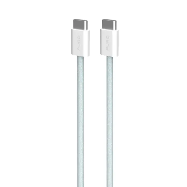 PURO - Kábel USB-C/USB-C, 60 W, Fabrik FABK4, 1,5 m, svetlá modrá