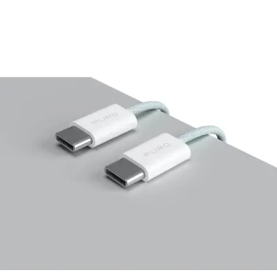 PURO - Kábel USB-C/USB-C, 60 W, Fabrik FABK4, 1,5 m, svetlá modrá