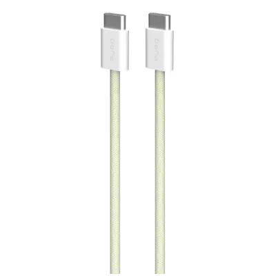 PURO - Kábel USB-C/USB-C, 60 W, Fabrik FABK4, 1,5 m, žltá