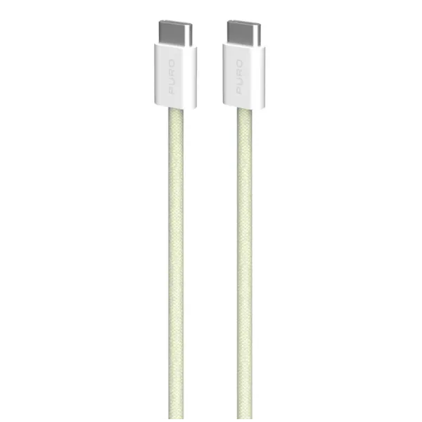 PURO - Kábel USB-C/USB-C, 60 W, Fabrik FABK4, 1,5 m, žltá