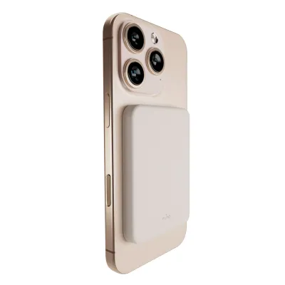 PURO - Bezdrôtová PowerBank 4200 mAh 5 W, kompatibilná s MagSafe, Mini Power Mag, USB-C, sandshell