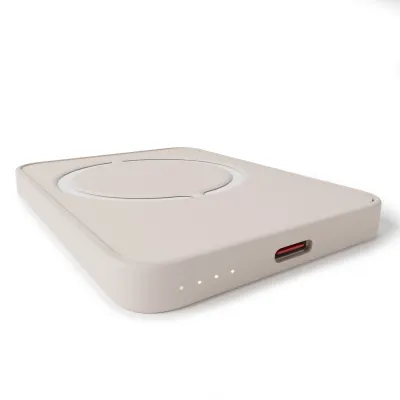 PURO - Bezdrôtová PowerBank 4200 mAh 5 W, kompatibilná s MagSafe, Mini Power Mag, USB-C, sandshell