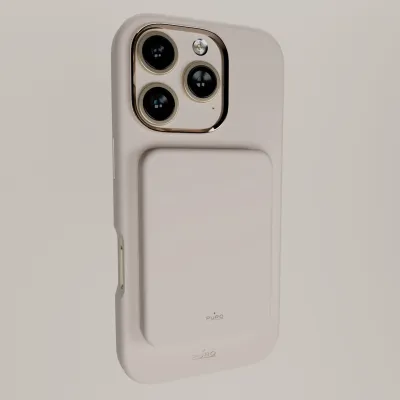 PURO - Bezdrôtová PowerBank 4200 mAh 5 W, kompatibilná s MagSafe, Mini Power Mag, USB-C, sandshell