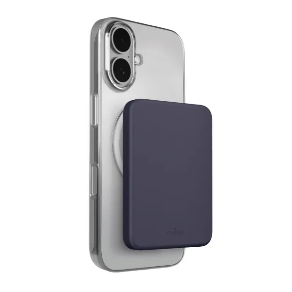 PURO - PowerBank 4200 mAh, kompatibilná s MagSafe, Mini Power Mag, USB-C, tmavá modrá