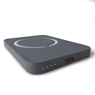 PURO - Bezdrôtová PowerBank 4200 mAh 5 W, kompatibilná s MagSafe, Mini Power Mag, USB-C, black oyster