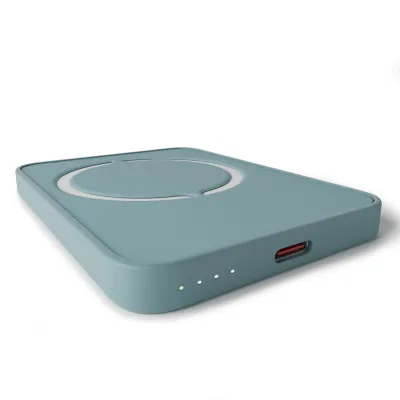 PURO - Bezdrôtová PowerBank 4200 mAh 5 W, kompatibilná s MagSafe, Mini Power Mag, USB-C, island mist
