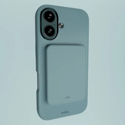 PURO - Bezdrôtová PowerBank 4200 mAh 5 W, kompatibilná s MagSafe, Mini Power Mag, USB-C, island mist