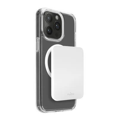 PURO - PowerBank 4200 mAh 5 W, kompatibilná s MagSafe, Mini Power Mag, USB-C, biela