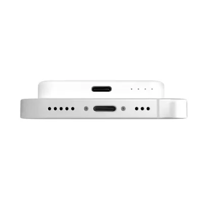 PURO - PowerBank 4200 mAh 5 W, kompatibilná s MagSafe, Mini Power Mag, USB-C, biela