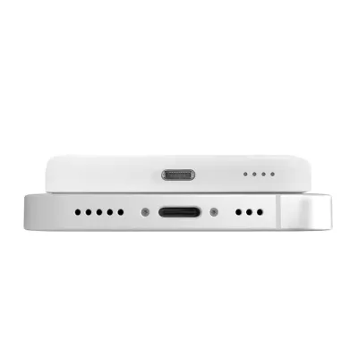 PURO - PowerBank 5000 mAh 10 W, kompatibilná s MagSafe, Power Mag, USB-C, biela