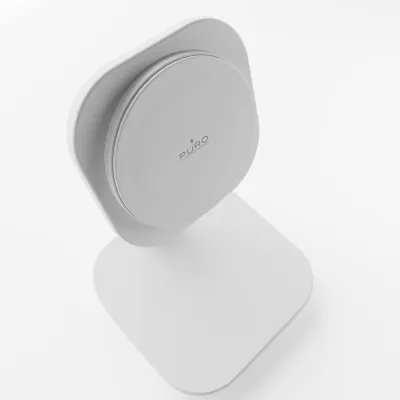 PURO - Bezdrôtová nabíjacia stanica Stand Mag, 2x1, 15 W, biela