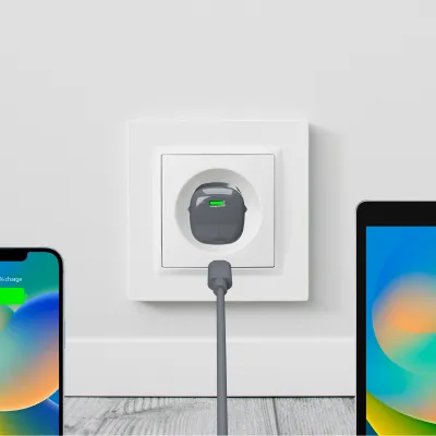 PURO - Cestovný adaptér MiniPro USB-C, GaN, 20 W, black oyster