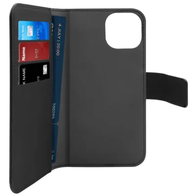PURO - Puzdro Wallet s MagSafe pre iPhone 14 Pro, odnímateľné, čierna
