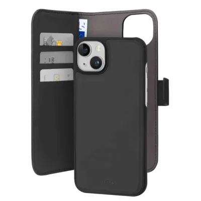 PURO - Puzdro Wallet s MagSafe pre iPhone 15 Plus, odnímateľné, čierna