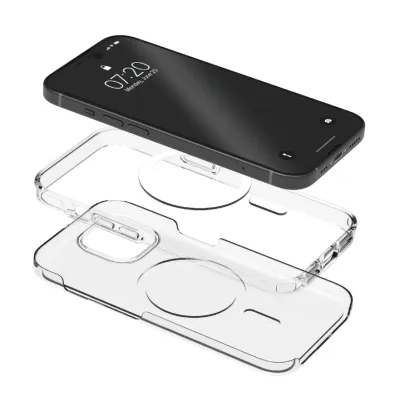 PURO - Puzdro Impact Clear D3O s MagSafe pre iPhone 15 Pro, transparentná