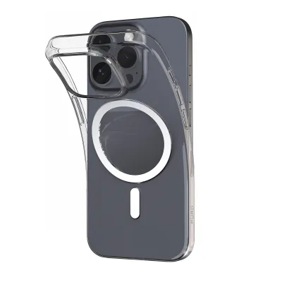 PURO - Puzdro 0.3 MAG s MagSafe pre iPhone 16 Pro Max, transparentná