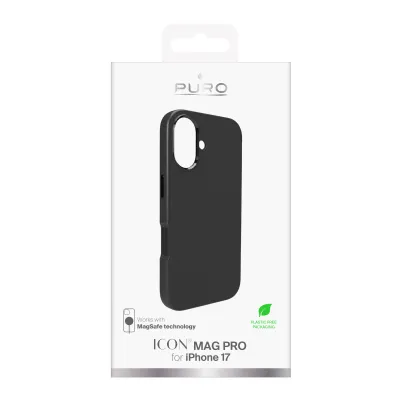 PURO - Puzdro ICON MAG PRO s MagSafe pre iPhone 17, čierna