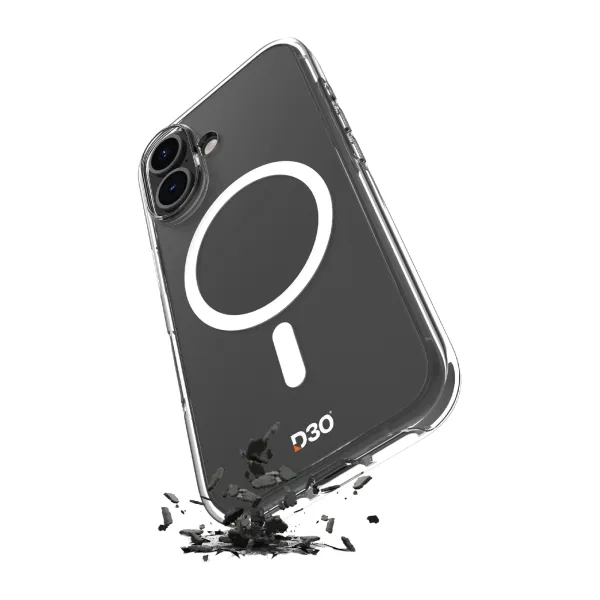 PURO - Puzdro Impact Clear D3O s MagSafe pre iPhone 17, transparentná