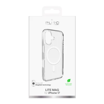 PURO - Puzdro LITE MAG s MagSafe pre iPhone 17, transparentná