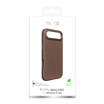 PURO - Puzdro ICON MAG PRO s MagSafe pre iPhone 17 Air, čokoládová