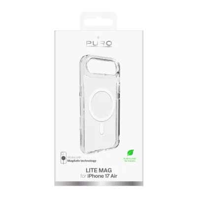 PURO - Puzdro LITE MAG s MagSafe pre iPhone 17 Air, transparentná
