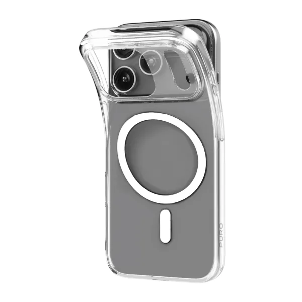 PURO - Puzdro 0.3 MAG s MagSafe pre iPhone 17 Pro, transparentná