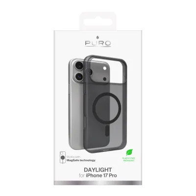 PURO - Puzdro DAYLIGHT s MagSafe pre iPhone 17 Pro, čierna