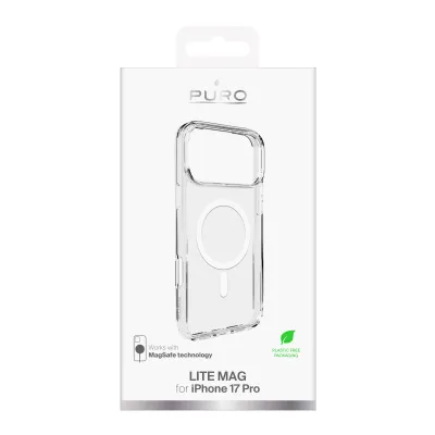 PURO - Puzdro LITE MAG s MagSafe pre iPhone 17 Pro, transparentná