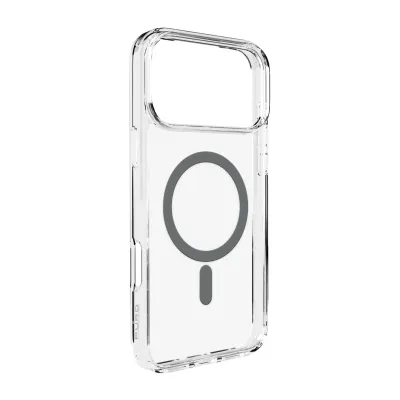 PURO - Puzdro LITE MAG s MagSafe pre iPhone 17 Pro, transparentná/tmavá šedá