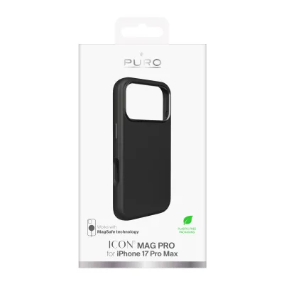 PURO - Puzdro ICON MAG PRO s MagSafe pre iPhone 17 Pro Max, čierna