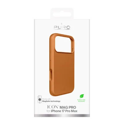 PURO - Puzdro ICON MAG PRO s MagSafe pre iPhone 17 Pro Max, oranžová