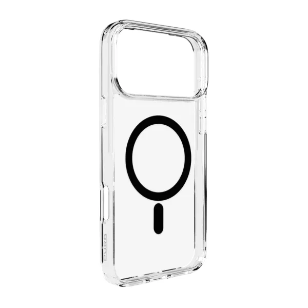 PURO - Puzdro LITE MAG s MagSafe pre iPhone 17 Pro Max, transparentná/čierna