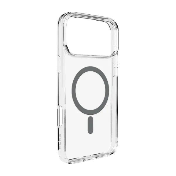 PURO - Puzdro LITE MAG s MagSafe pre iPhone 17 Pro Max, transparentná/tmavá šedá