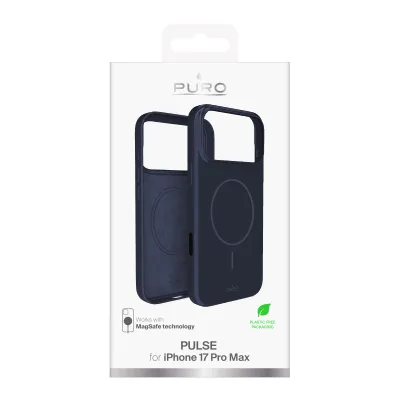 PURO - Puzdro PULSE s MagSafe pre iPhone 17 Pro Max, tmavá modrá