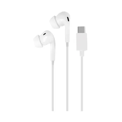 PURO - Slúchadlá In-Ear FILO PRO s mikrofónom, USB-C, biela