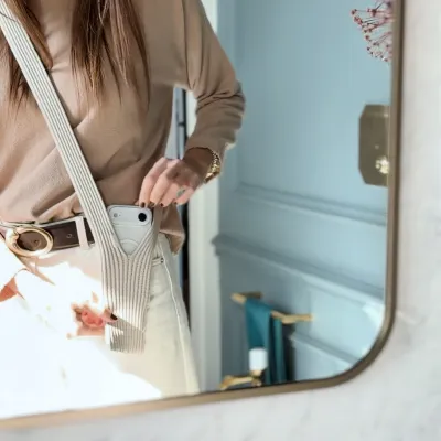 PURO - Crossbody Phone Pocket, univerzálny, Sandshell