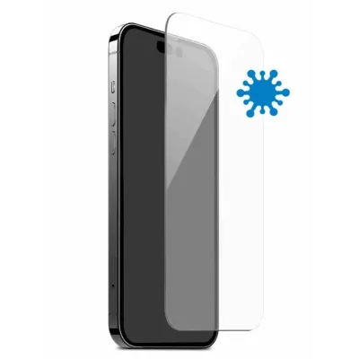 PURO - Tvrdené sklo Antimicrobial pre iPhone 15, číra