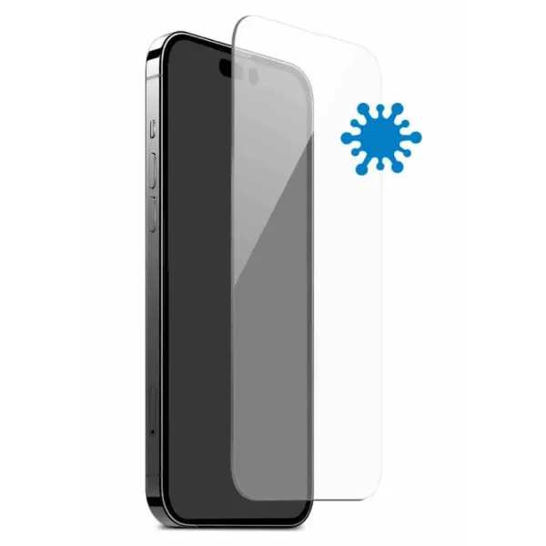 PURO - Tvrdené sklo Antimicrobial pre iPhone 15 Pro Max, číra